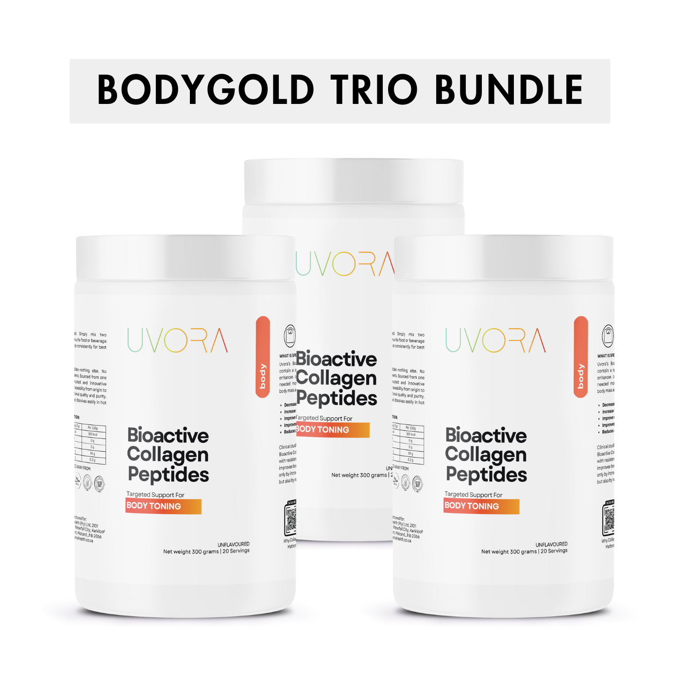 Uvora Body collagen – supports lean muscle, body sculpting, and fat reduction with bioactive peptides