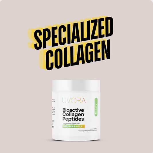 Uvora Beauty collagen – combats wrinkes - iproves skin elasticity, hydration, and stronger nails with type I peptides