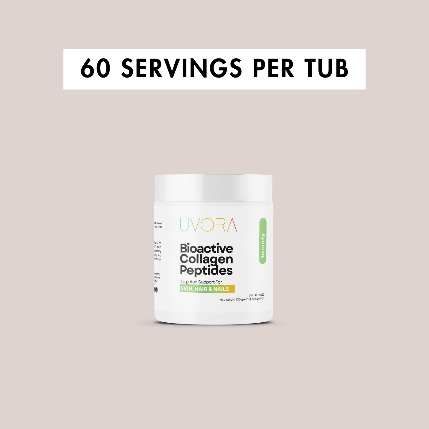 UvoraBeauty Collagen Powder for Skin, Hair and Nail Support