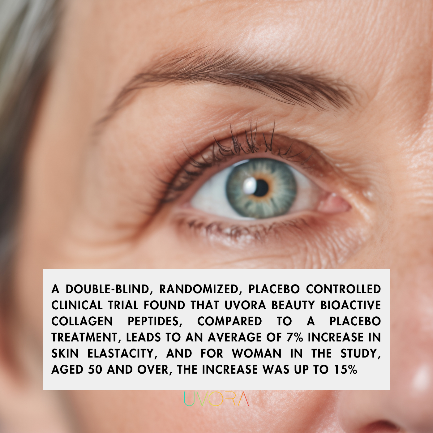 Uvora Beauty type I collagen peptides – promotes skin elasticity, and improves hydration
